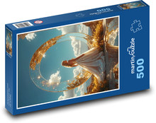 Eine Frau in einem schönen Kleid Puzzle 500 Teile - 46 x 30 cm