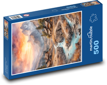Řeka protékající krajinou Puzzle 500 dílků - 46 x 30 cm