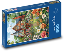 Ogród przy domu Puzzle 500 elementów - 46x30 cm