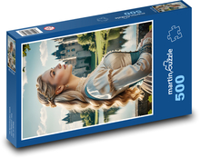 Žena u jezera Puzzle 500 dílků - 46 x 30 cm