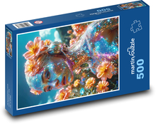 Frau - Fantasie, Blumen Puzzle 500 Teile - 46 x 30 cm