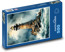 Maják - moře, příroda Puzzle 500 dílků - 46 x 30 cm