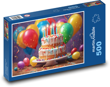Party - Ballons, Kuchen Puzzle 500 Teile - 46 x 30 cm