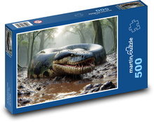 Wąż w błocie - las, gad Puzzle 500 elementów - 46x30 cm