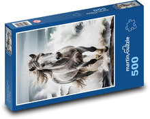 Biegający koń w morzu Puzzle 500 elementów - 46x30 cm