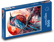 Farebný vták pri planéte Puzzle 500 dielikov - 46 x 30 cm 