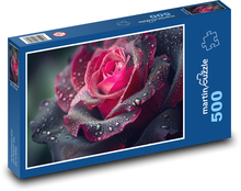 Rose blossom after rain Puzzle of 500 pieces - 46 x 30 cm