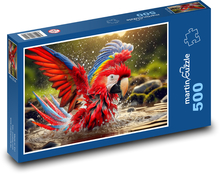 Papagáj ara vo vode Puzzle 500 dielikov - 46 x 30 cm