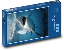 Rekin z wyciągniętymi zębami Puzzle 500 elementów - 46x30 cm