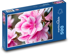 Różowe kwiaty azalii Puzzle 500 elementów - 46x30 cm