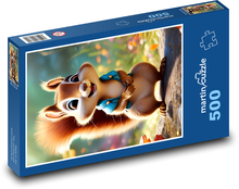 Smejúca sa veverička v veste Puzzle 500 dielikov - 46 x 30 cm 