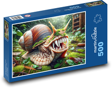Ślimak z ostrymi zębami w lesie Puzzle 500 elementów - 46x30 cm