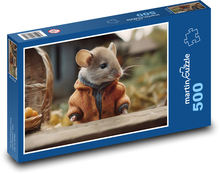 Kleine Maus im Pullover Puzzle 500 Teile - 46 x 30 cm