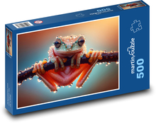 Mała żaba na gałęzi Puzzle 500 elementów - 46x30 cm