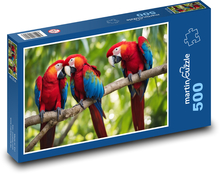 Parrots ara in a tree Puzzle of 500 pieces - 46 x 30 cm 