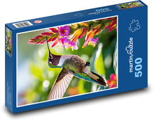 Koliber na kwiatku Puzzle 500 elementów - 46x30 cm