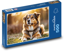 Pies o zachodzie słońca Puzzle 500 elementów - 46x30 cm