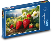 Červené plody jahod Puzzle 500 dílků - 46 x 30 cm