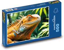 Oranžový leguán v džungli Puzzle 500 dílků - 46 x 30 cm
