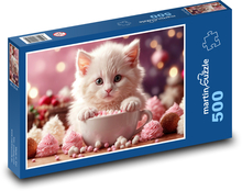 Süßes Kätzchen mit Cupcakes Puzzle 500 Teile - 46 x 30 cm