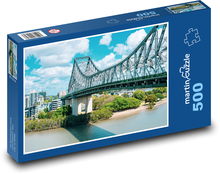Brücke über den Fluss in Puzzle 500 Teile - 46 x 30 cm