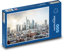 Frankfurt am Main, Deutschland, Wolkenkratzer Puzzle 500 Teile - 46 x 30 cm