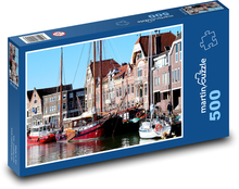 Lodě v přístavu Puzzle 500 dílků - 46 x 30 cm