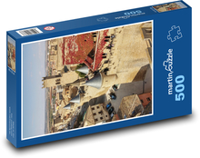 Budova - hrad, domy Puzzle 500 dielikov - 46 x 30 cm
