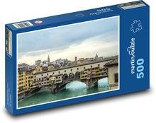 Ponte vecchio - Florencja, Włochy Puzzle 500 elementów - 46x30 cm