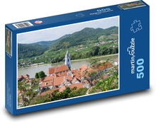 Kláštor Machau - Kláštor Dürnstein, Rakúsko Puzzle 500 dielikov - 46 x 30 cm 