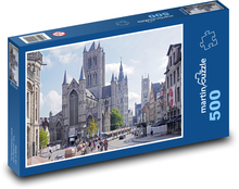 Miasto - Katedra Puzzle 500 elementów - 46x30 cm