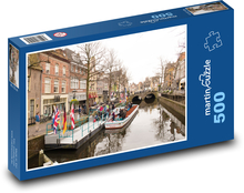 Alkmaar - Holandia, kanały Puzzle 500 elementów - 46x30 cm