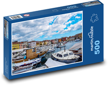 Prístav s loďami Puzzle 500 dielikov - 46 x 30 cm 
