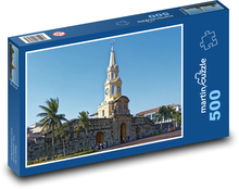Kolumbia - Cartagena, kostol Puzzle 500 dielikov - 46 x 30 cm 