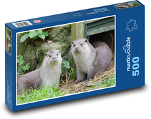 River otter Puzzle of 500 pieces - 46 x 30 cm 