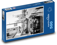 Samochód terenowy - kościół Puzzle 500 elementów - 46x30 cm