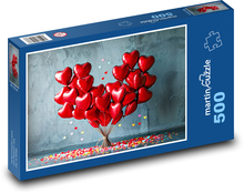 Srdce - balóniky, Valentín Puzzle 500 dielikov - 46 x 30 cm 