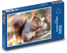 Veverička - zviera, hlodavec Puzzle 500 dielikov - 46 x 30 cm 