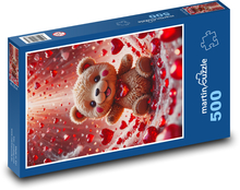 Teddybär mit Herzen Puzzle 500 Teile - 46 x 30 cm