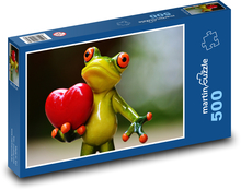 Frosch und Herz Puzzle 500 Teile - 46 x 30 cm
