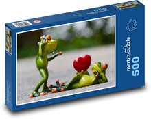 Żaby - Walentynki Puzzle 500 elementów - 46x30 cm