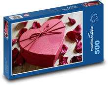 Dárkové srdce k Valentýnu Puzzle 500 dílků - 46 x 30 cm