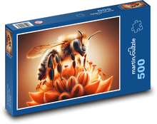 Bee on Flower Puzzle of 500 pieces - 46 x 30 cm 