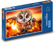 Sova při západu slunce Puzzle 500 dílků - 46 x 30 cm