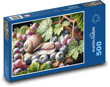 Slimák v čučoriedkach Puzzle 500 dielikov - 46 x 30 cm 