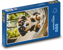 Welpe in einer Hängematte Puzzle 500 Teile - 46 x 30 cm