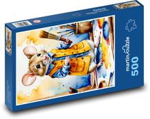 Myš - maliar Puzzle 500 dielikov - 46 x 30 cm