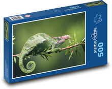 Kameleon zielony Puzzle 500 elementów - 46x30 cm