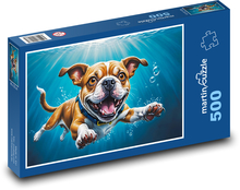 Podwodny pies Puzzle 500 elementów - 46x30 cm