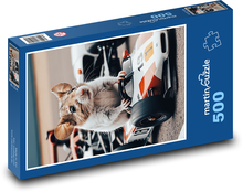 Mysz w samochodzie wyścigowym Puzzle 500 elementów - 46x30 cm